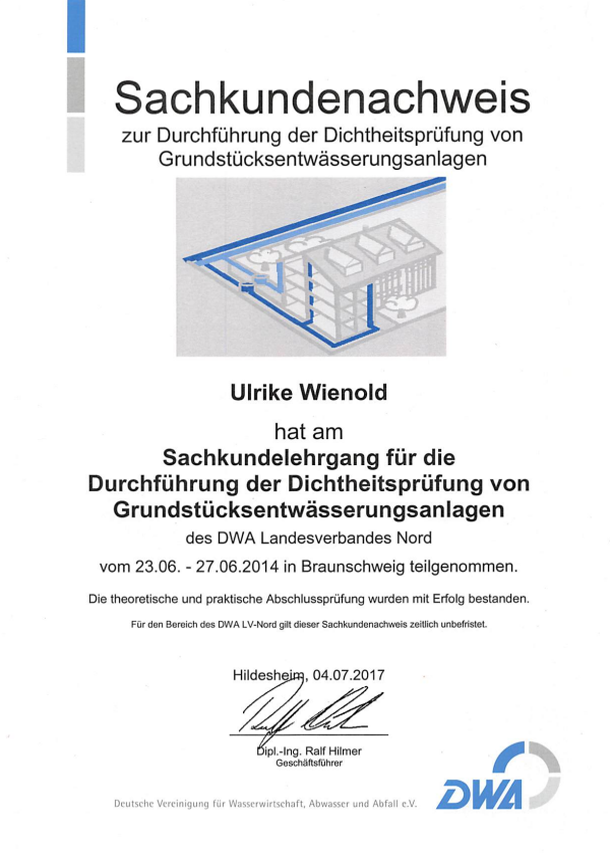 Sachkunde Dichtheitsprüfung